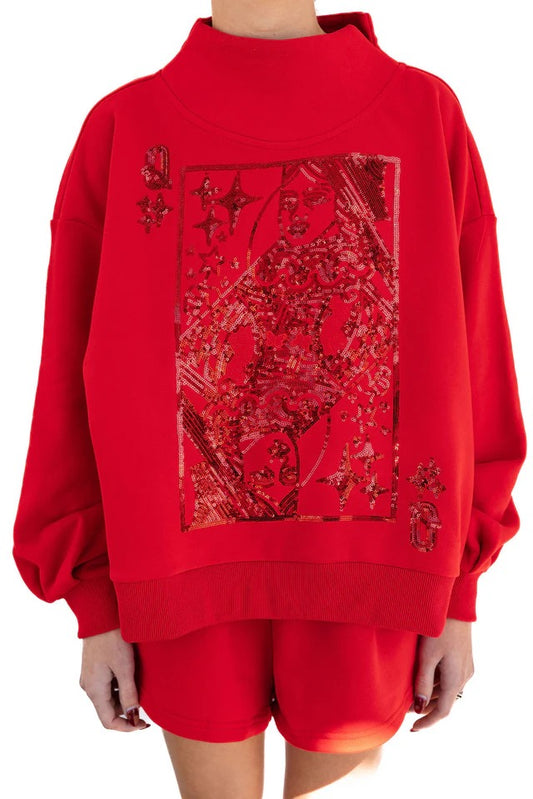 Queen of Sparkles Red Queen Logo Sweatshirt