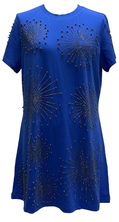 Queen of Sparkles Royal Blue Fireworks Dress