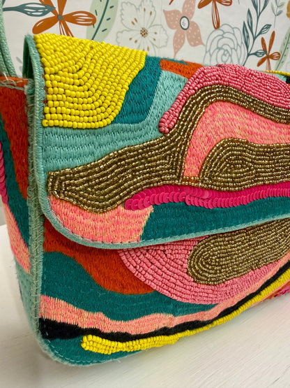 Colorwave Beaded Handbag
