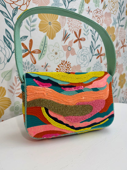 Colorwave Beaded Handbag