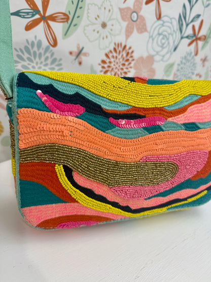 Colorwave Beaded Handbag