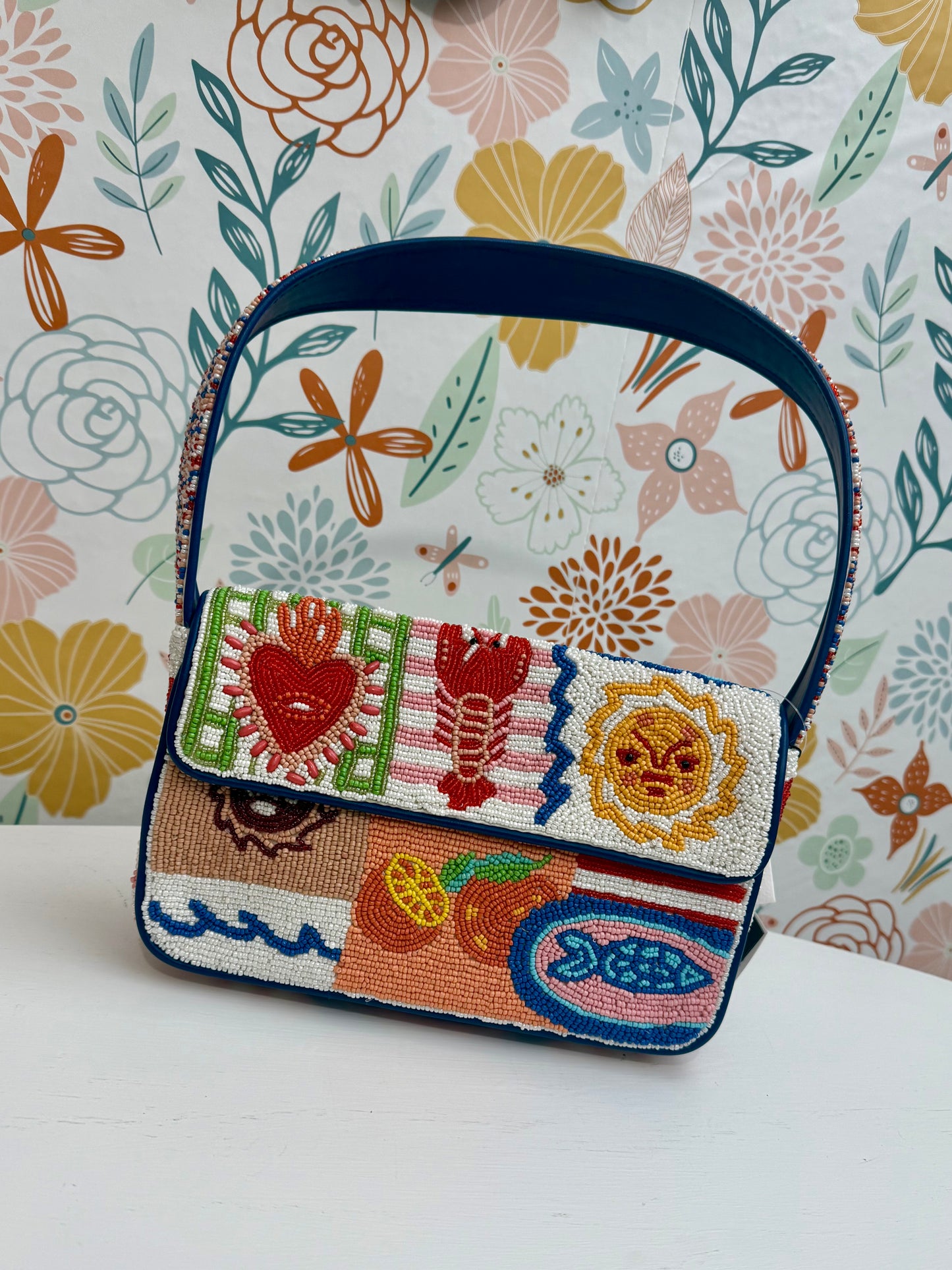 Mediterranean Escape Beaded Handbag