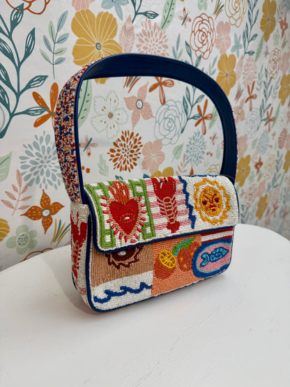 Mediterranean Escape Beaded Handbag