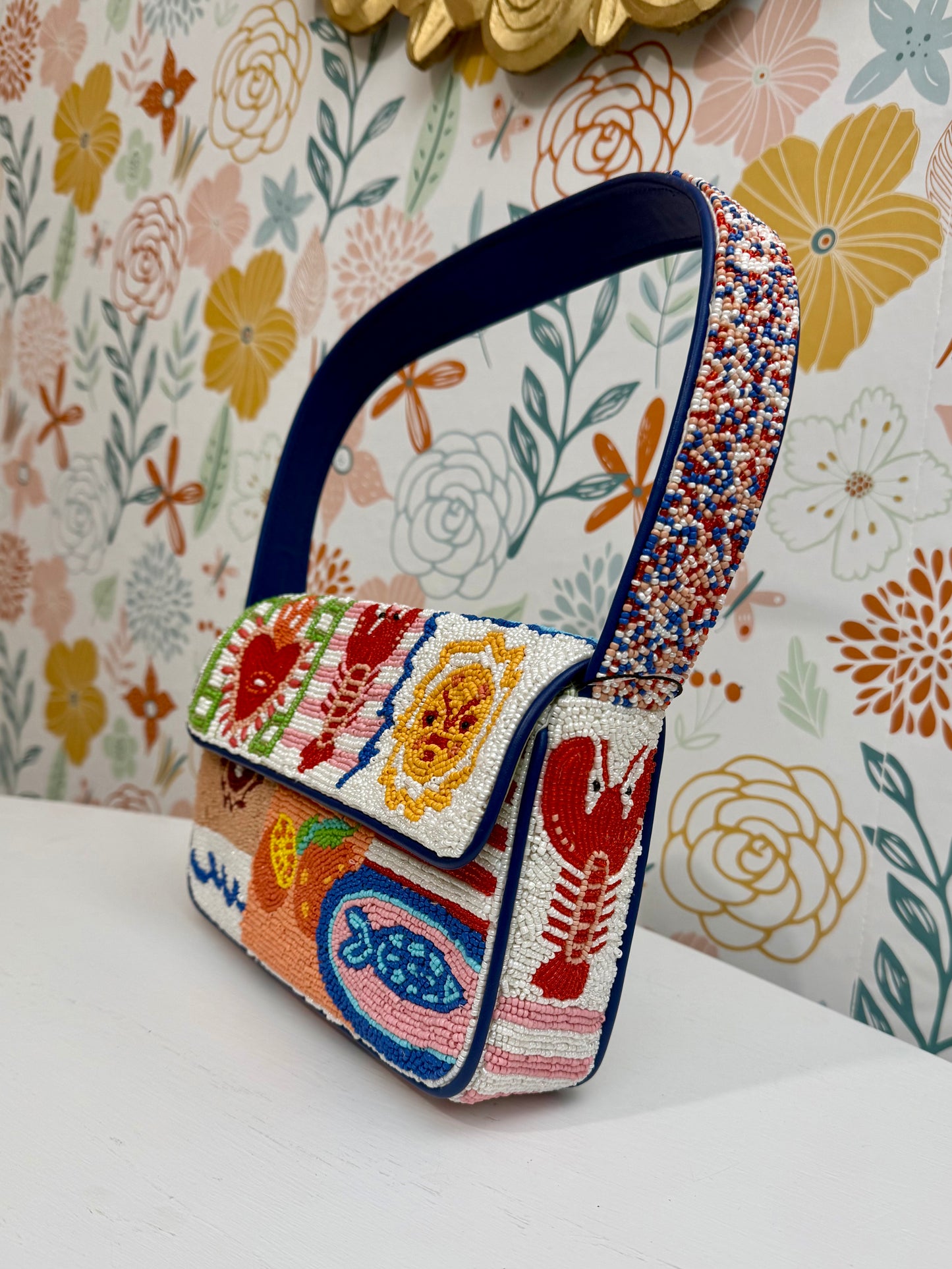 Mediterranean Escape Beaded Handbag