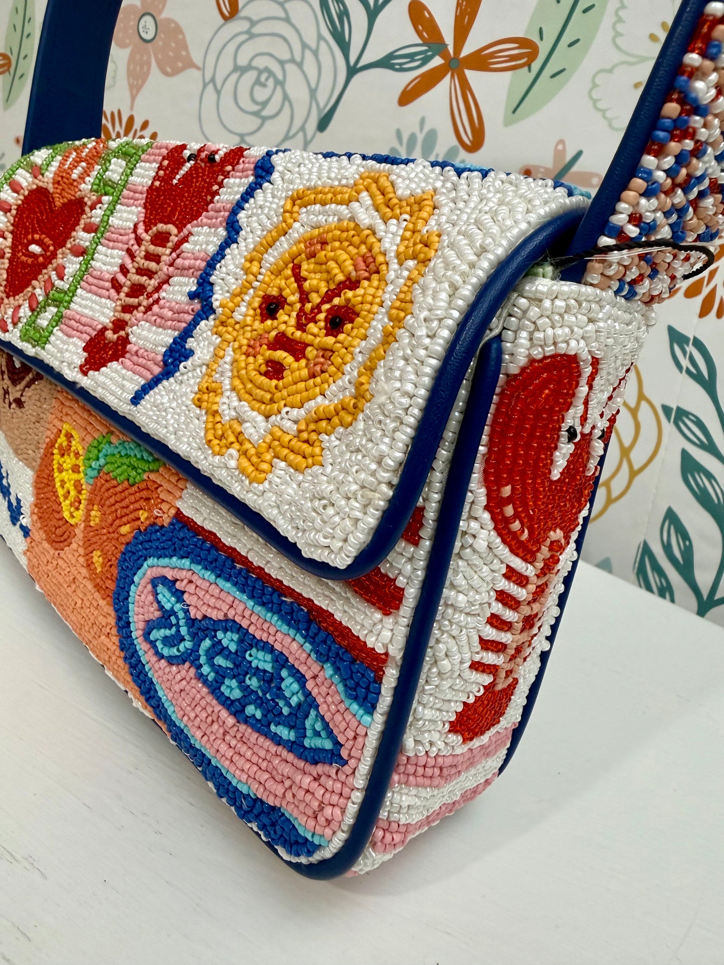 Mediterranean Escape Beaded Handbag