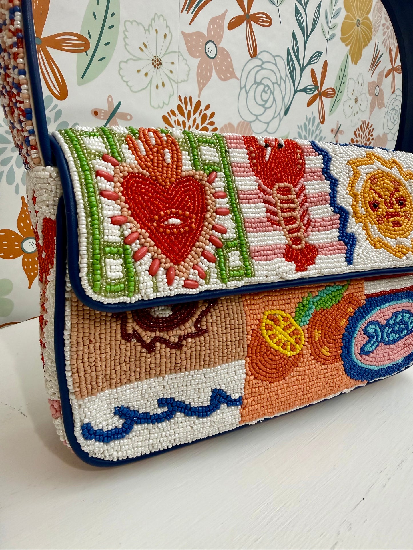 Mediterranean Escape Beaded Handbag