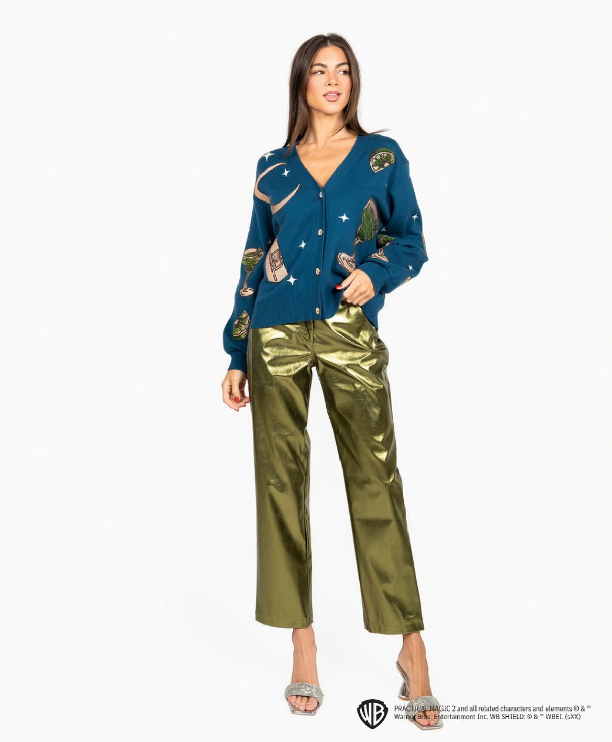 Queen of Sparkles Licensed Navy Midnight Margarita And Salt Cardigan