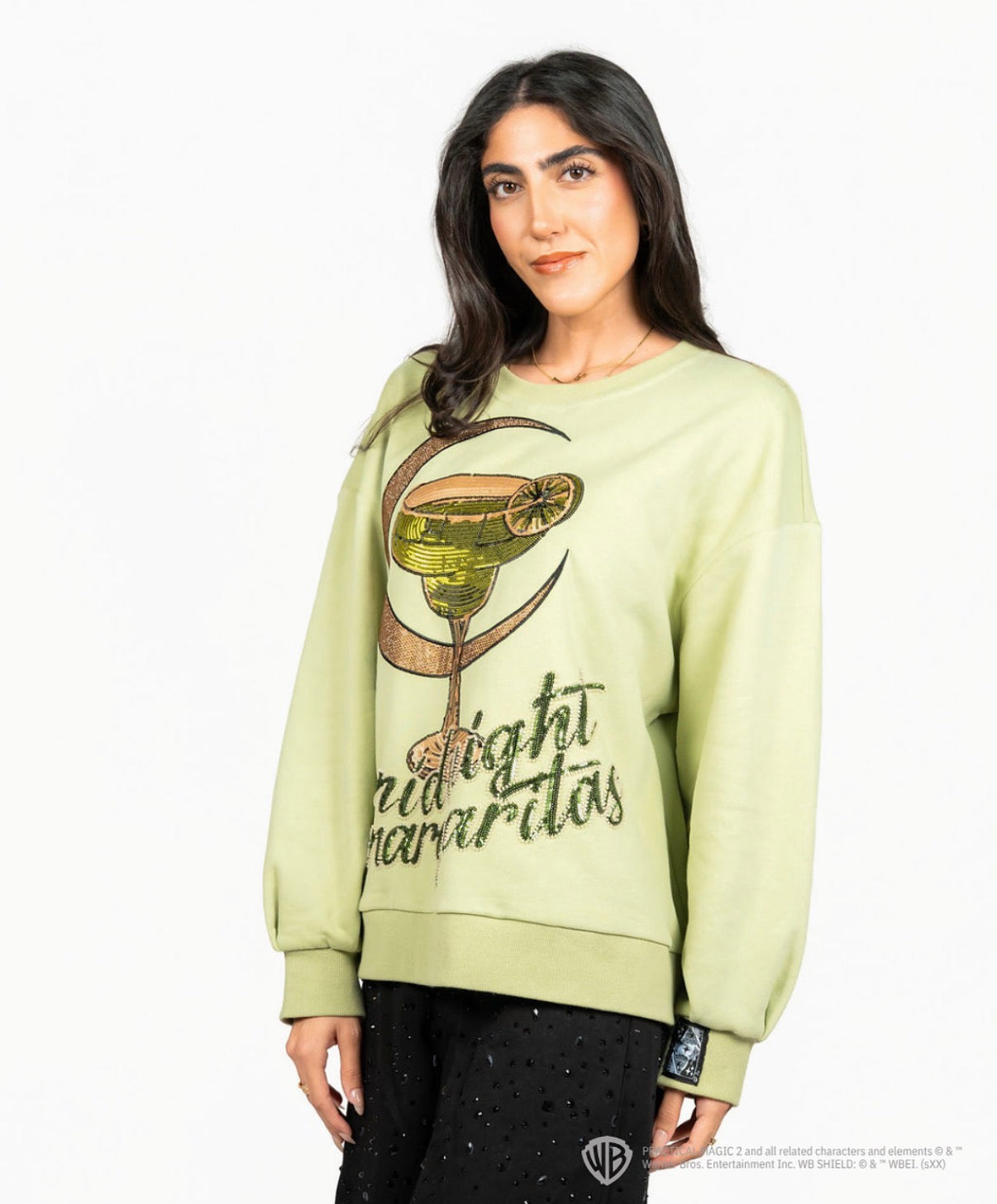 Queen of Sparkles Licensed Green Midnight Margarita Sweatshirt