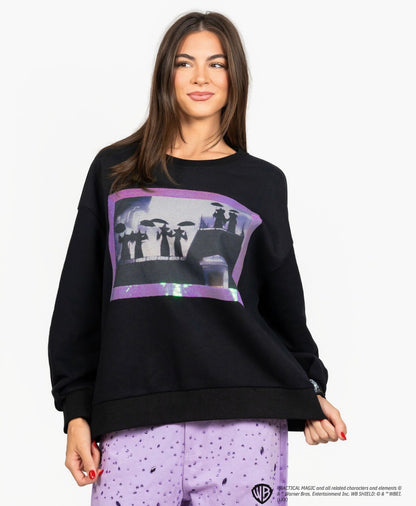 Queen of Sparkles Licensed Black Practical Magic Witches Framed Sweatshirt
