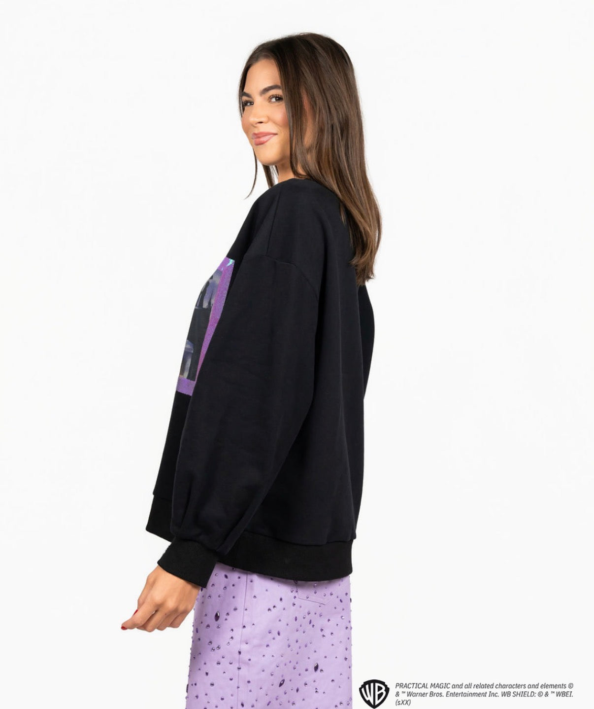 Queen of Sparkles Licensed Black Practical Magic Witches Framed Sweatshirt