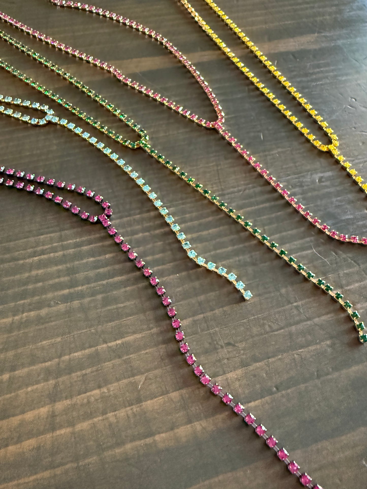 Tova Kassandra Necklace in Gunmetal Fuschia