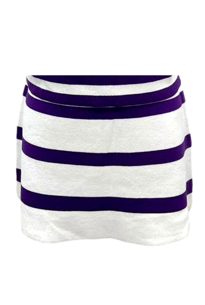 Queen of Sparkles Purple & Gold LSU Stripe Knit Skirt