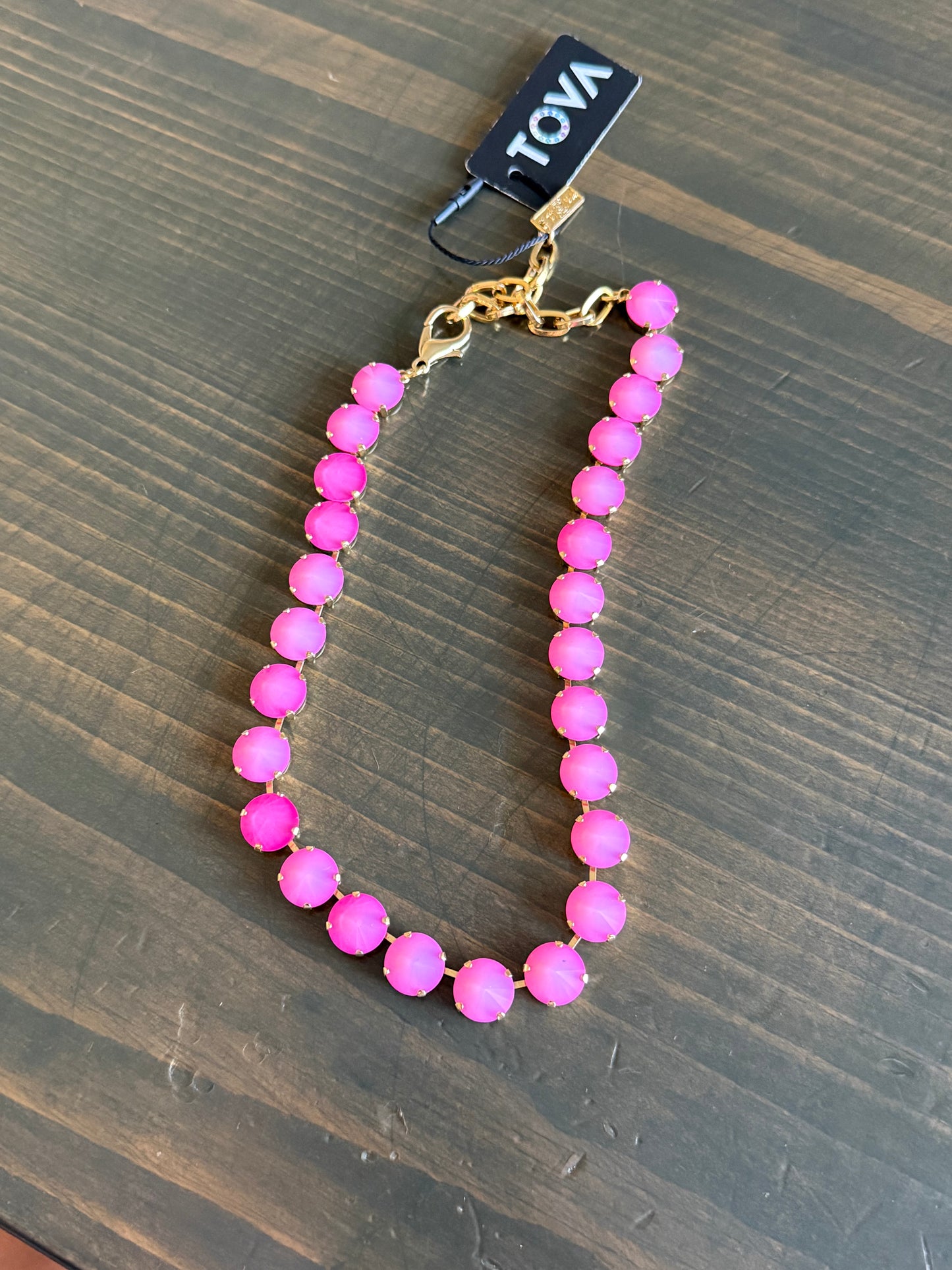 Tova Sofia Necklace in Ultra Fuchsia White Opal
