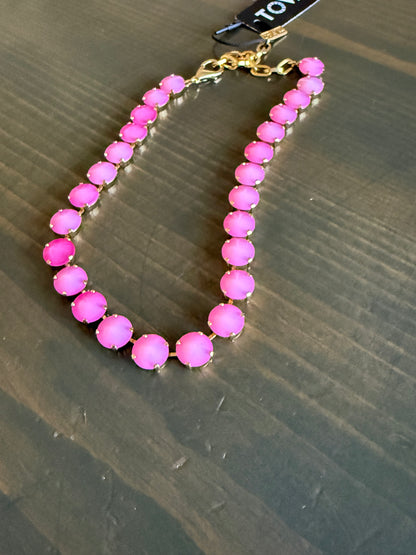 Tova Sofia Necklace in Ultra Fuchsia White Opal