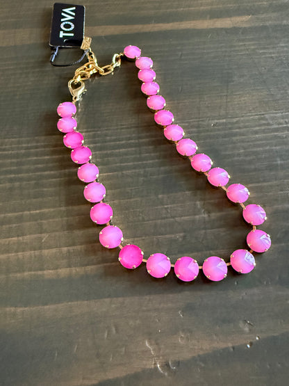 Tova Sofia Necklace in Ultra Fuchsia White Opal