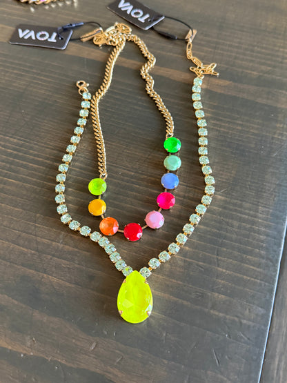 Tova Melinda Necklace Electric Yellow