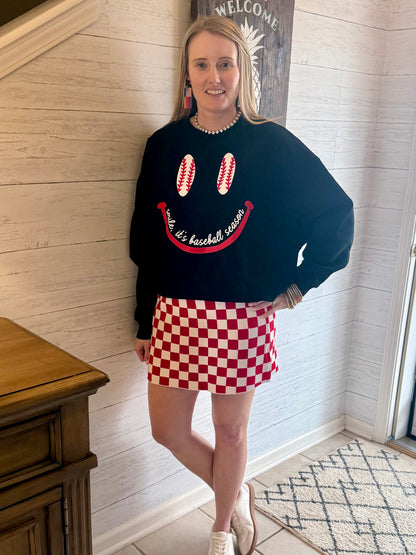 Smile Its Baseball Season Sweatshirt