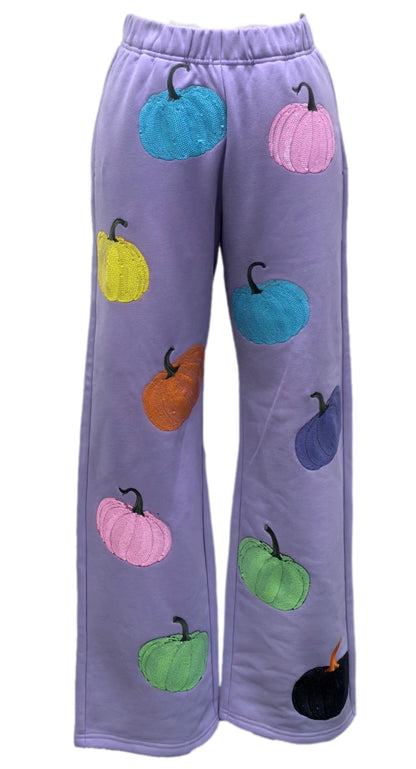 Queen of Sparkles Lavender Multi Pumpkin Jogger