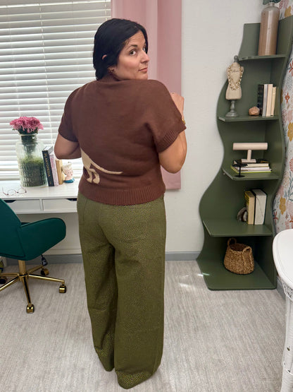 Queen of Sparkles Olive Green Rhinestone Jeans