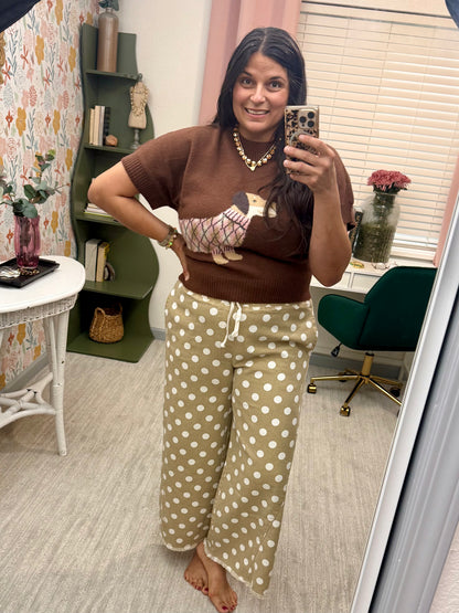 Dot Your Way Wide Leg Pants