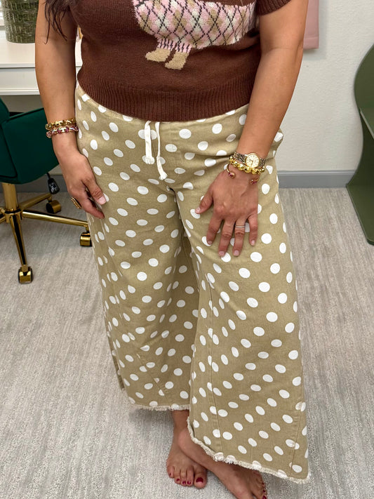 Dot Your Way Wide Leg Pants