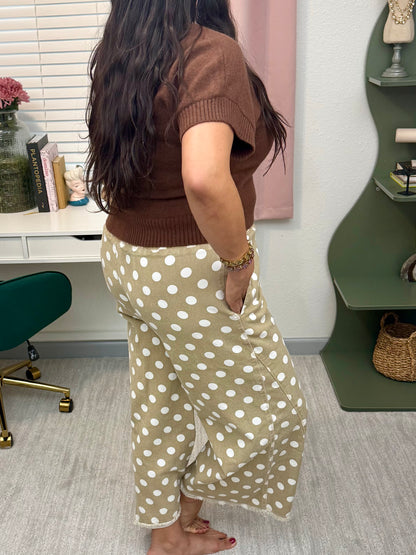 Dot Your Way Wide Leg Pants