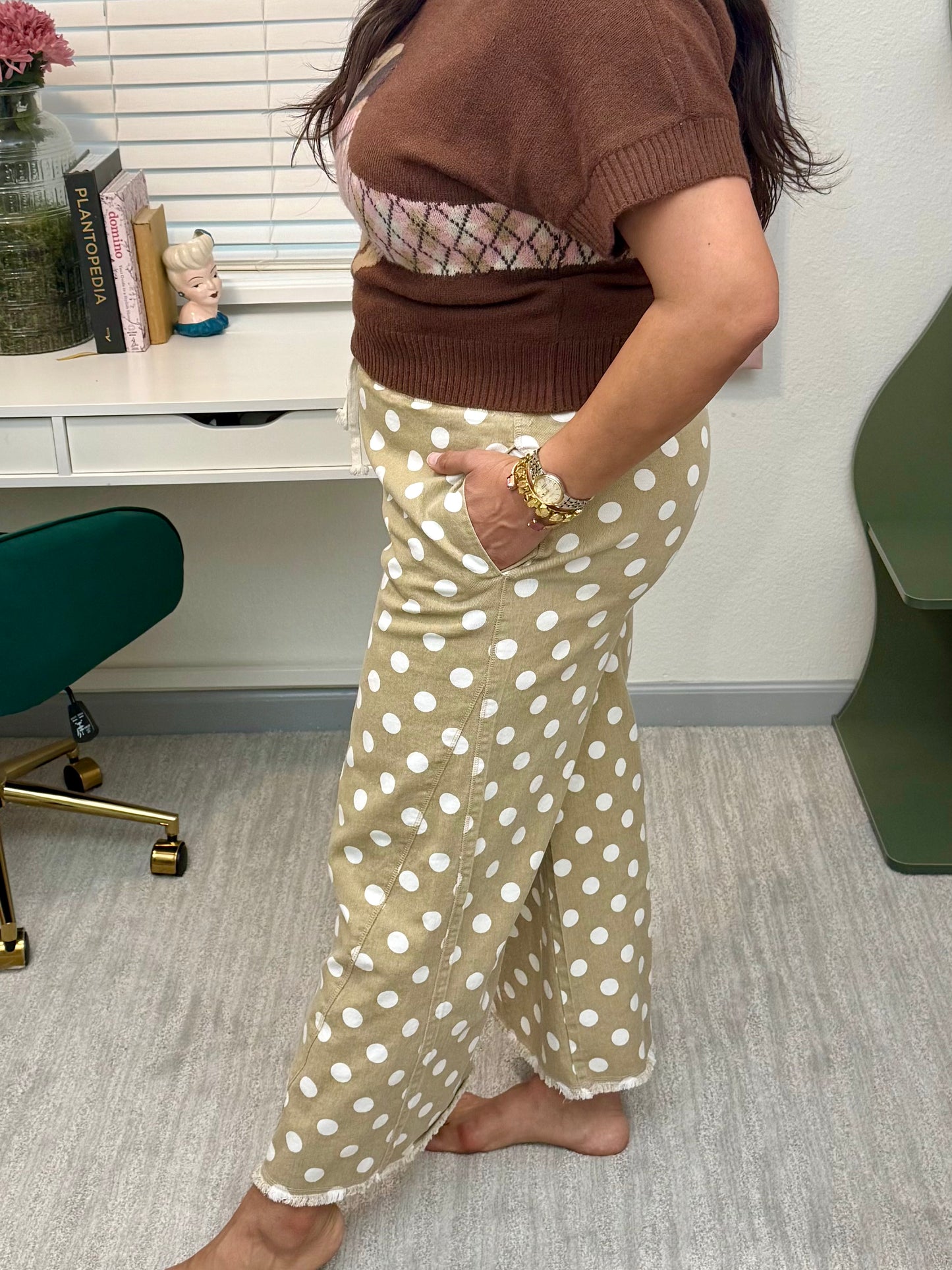 Dot Your Way Wide Leg Pants