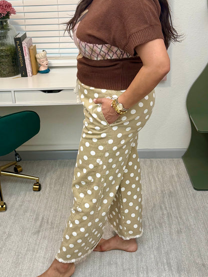 Dot Your Way Wide Leg Pants