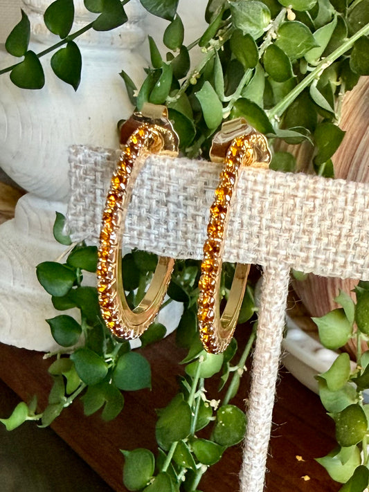 Tova Slim Hoops Topaz