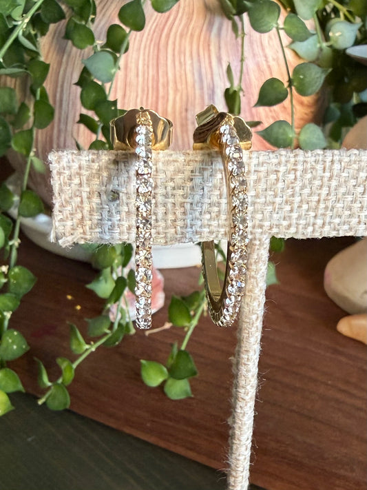 Tova Slim Hoops Clear