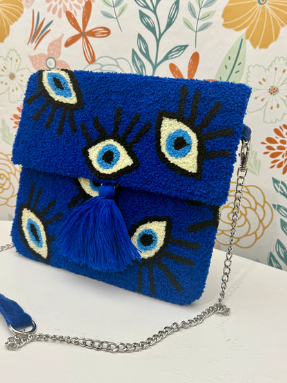Eyes on You Blue Crossbody