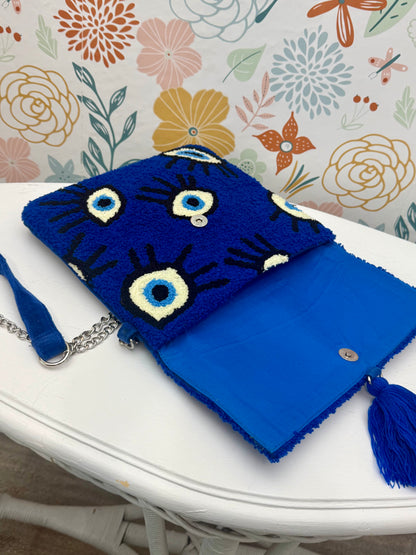 Eyes on You Blue Crossbody