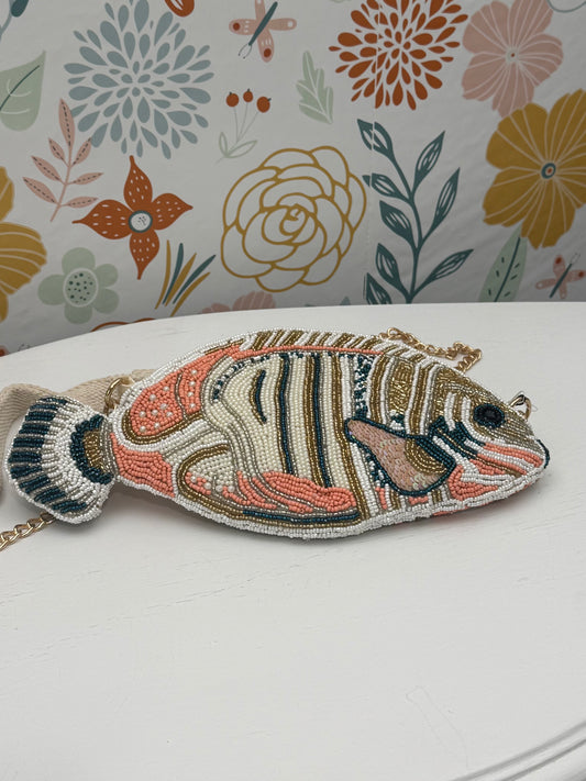 Something Fishy Beaded Crossbody