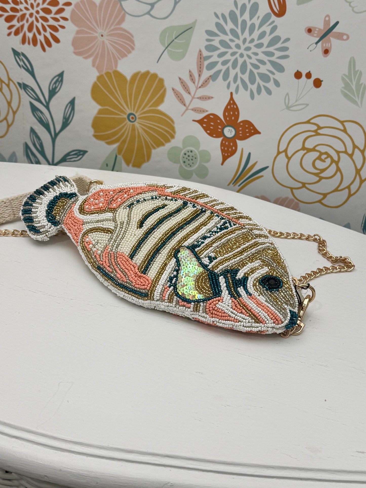 Something Fishy Beaded Crossbody