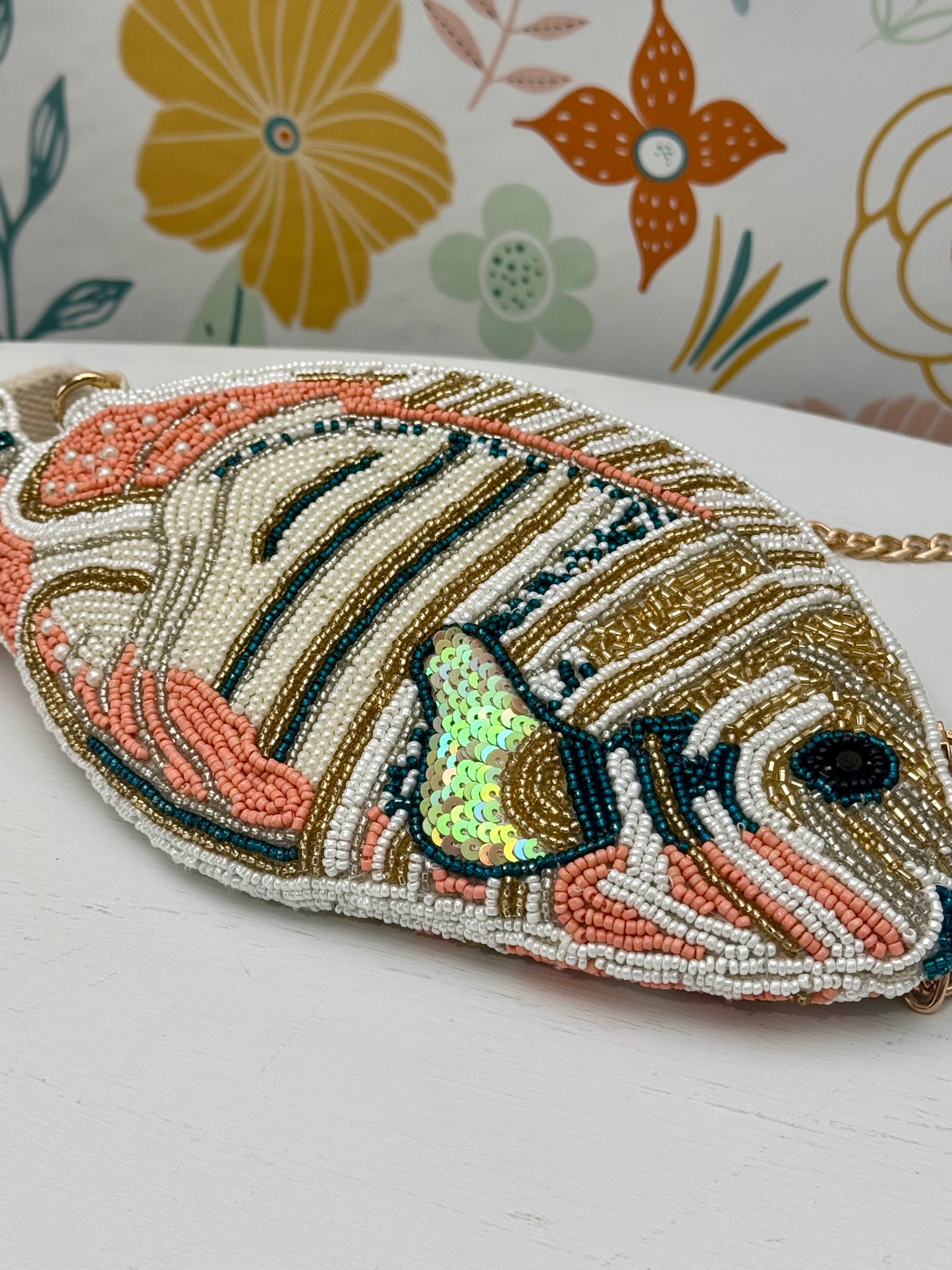Something Fishy Beaded Crossbody