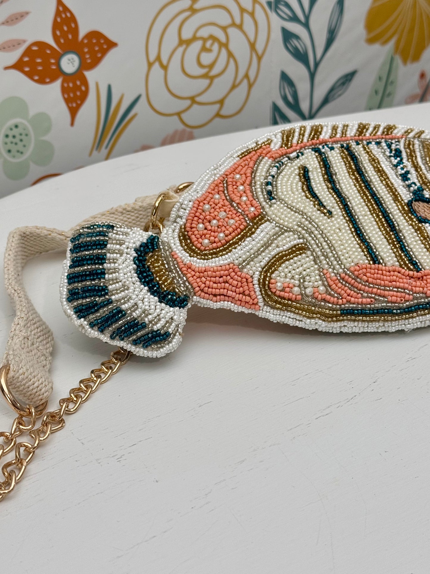 Something Fishy Beaded Crossbody