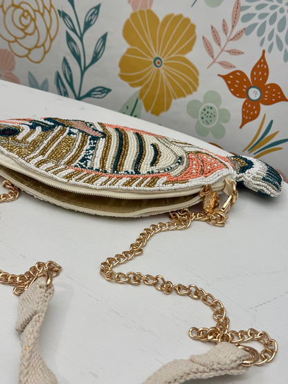 Something Fishy Beaded Crossbody