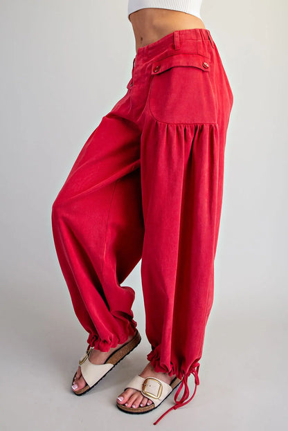 Red Poppy Cargo Pants