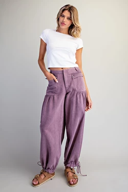Plum Poppy Cargo Pants