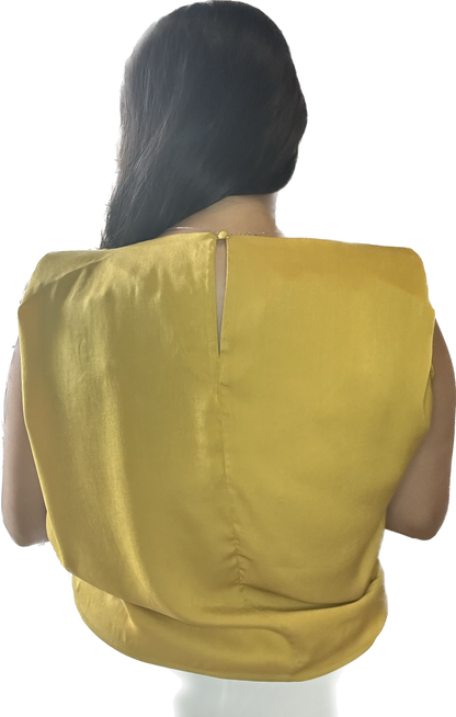 Mustard Satin Top