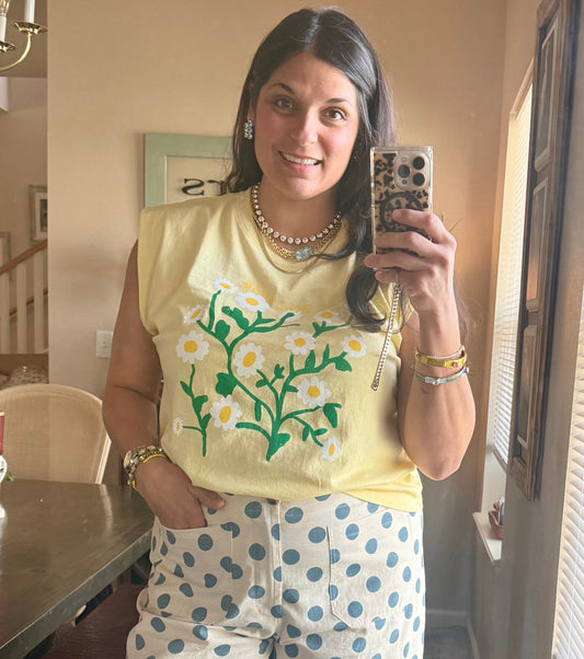 Oopsie Daisies Yellow Tank