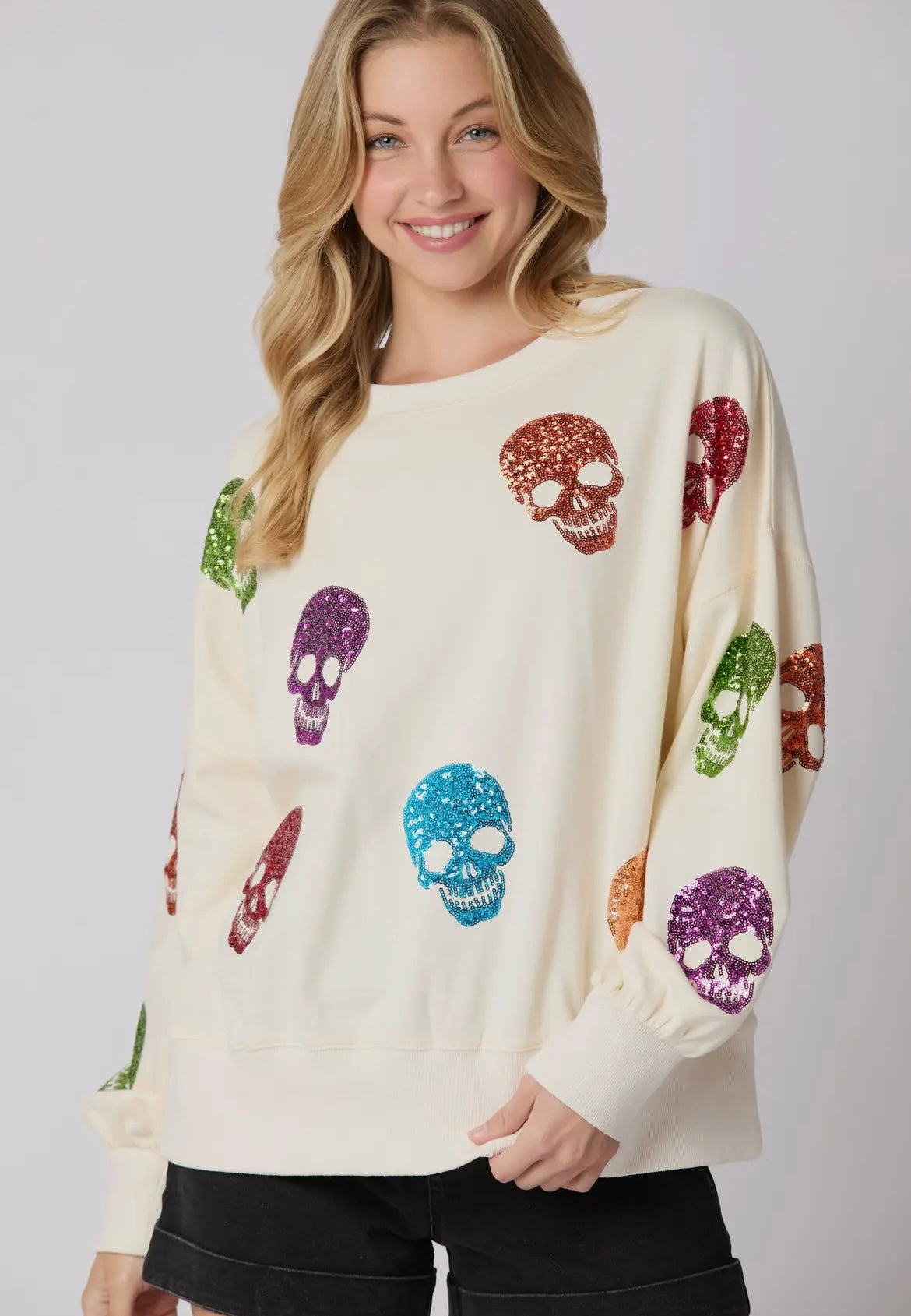 Sequin Skeleton Sweater