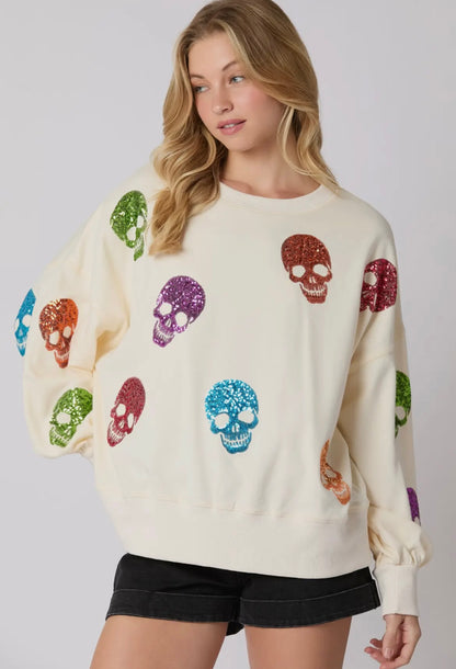 Sequin Skeleton Sweater