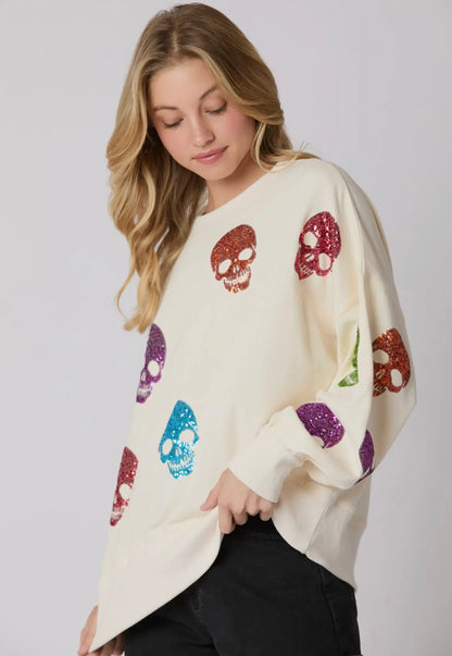 Sequin Skeleton Sweater