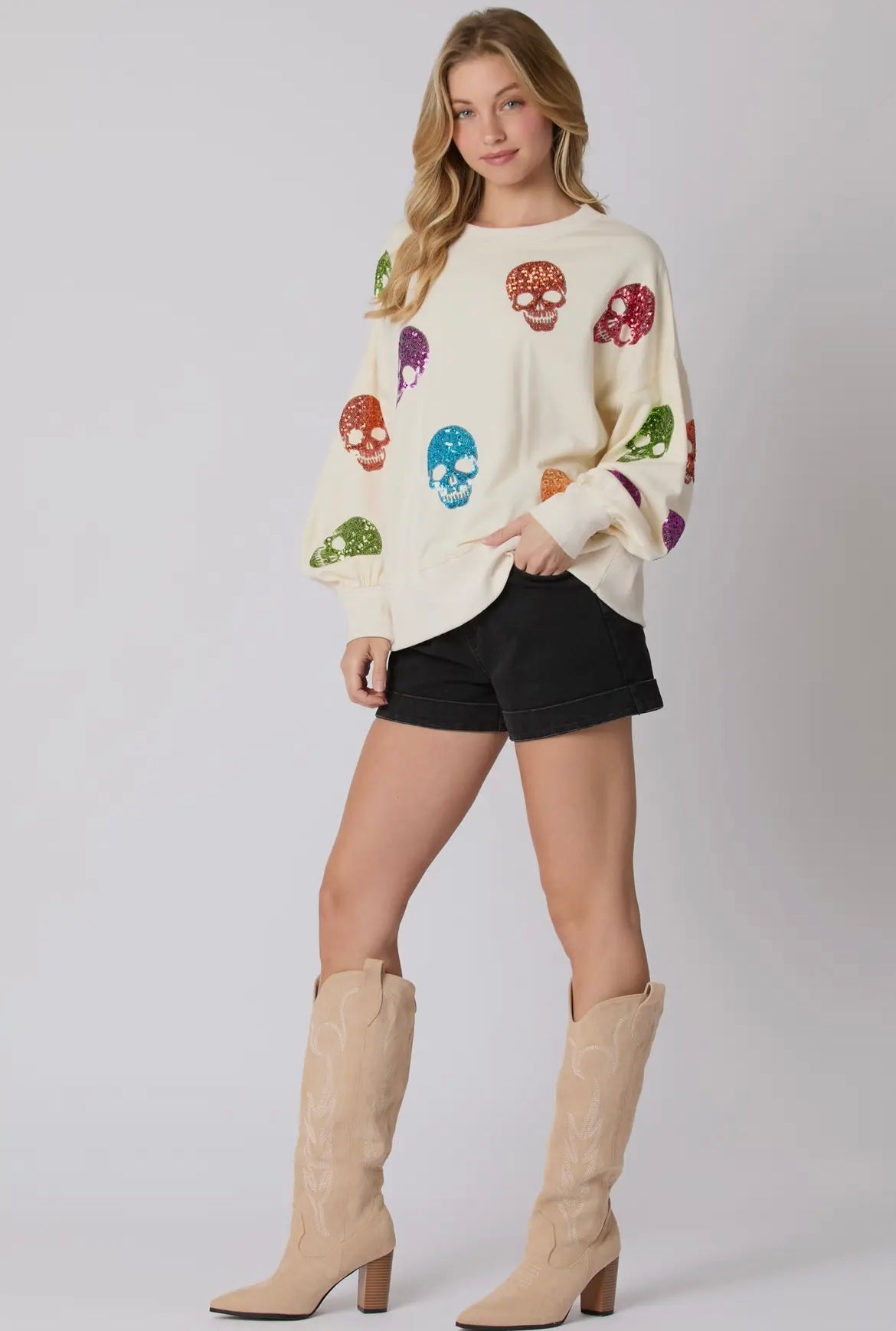 Sequin Skeleton Sweater