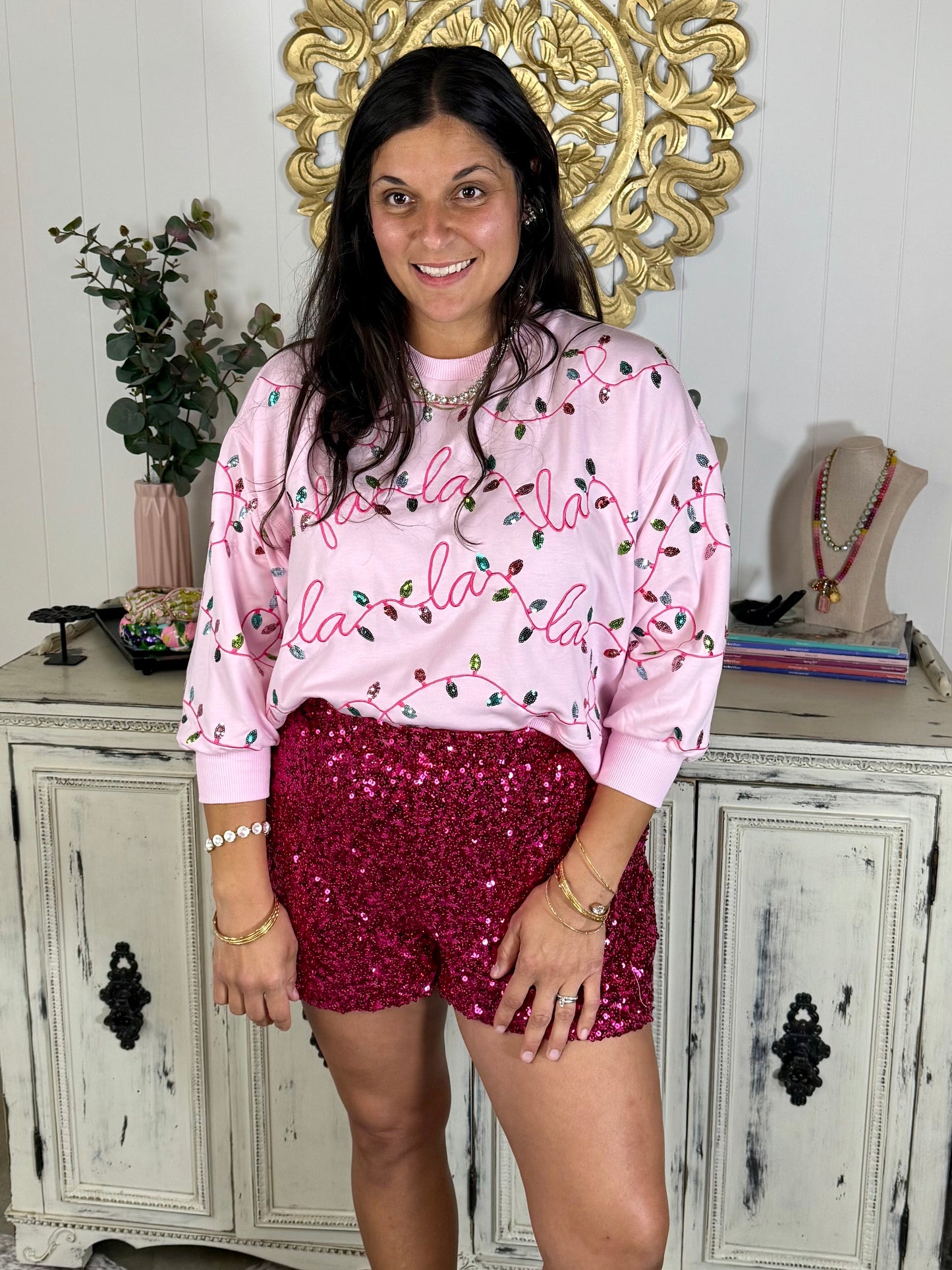 Falalala Christmas Lights Sweatshirt