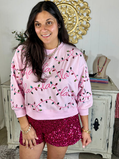 Falalala Christmas Lights Sweatshirt