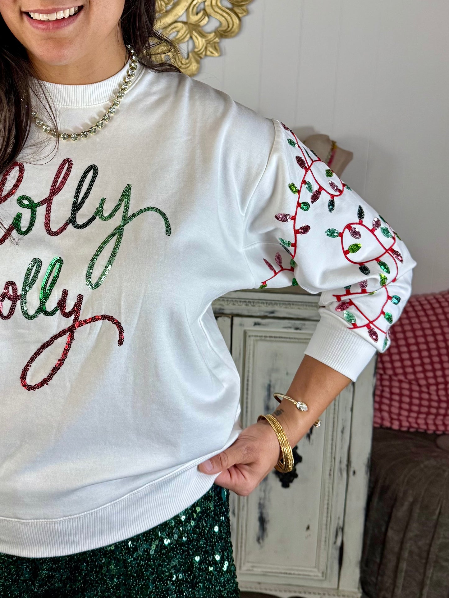 Holly Jolly Lights Sweatshirt