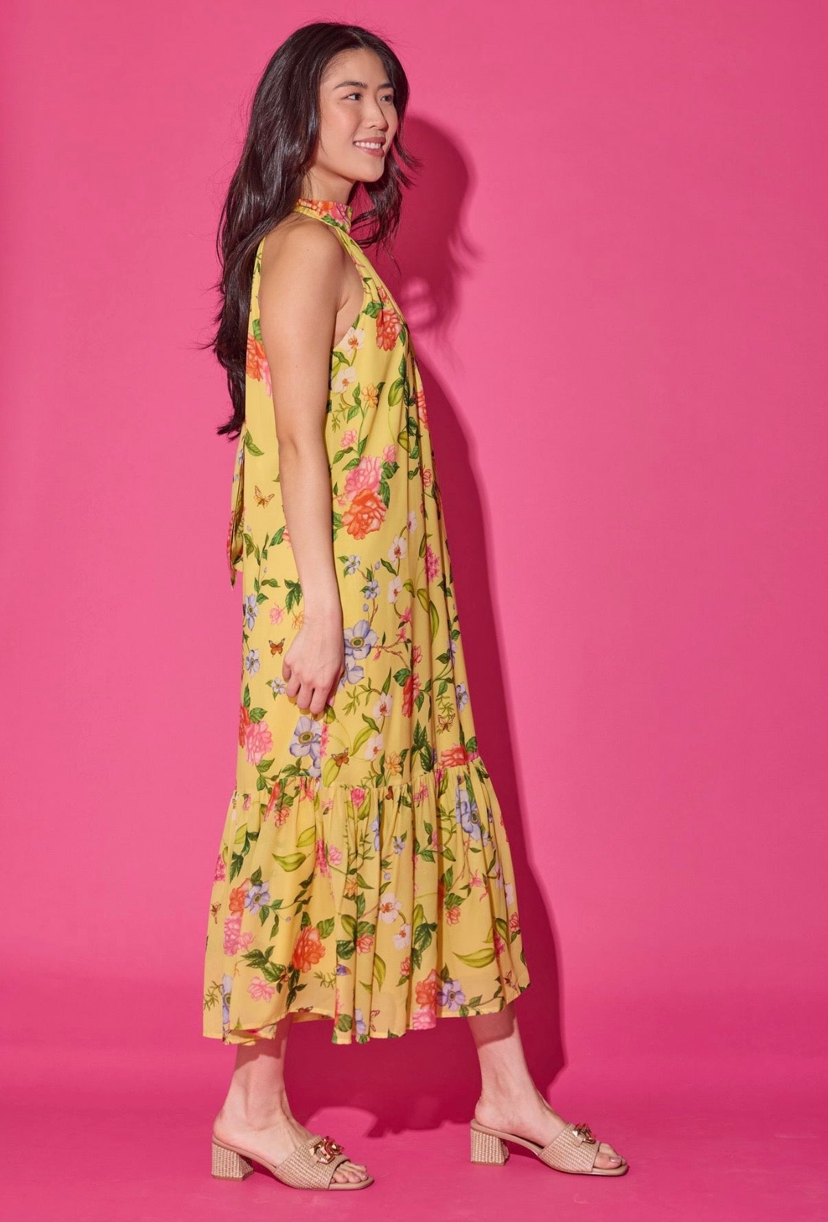 Alden Adair Perry Dress Yellow Parterre