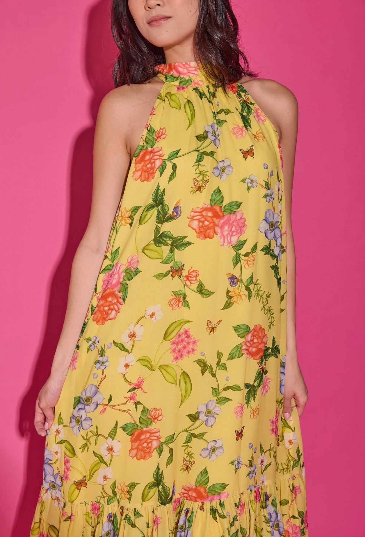 Alden Adair Perry Dress Yellow Parterre